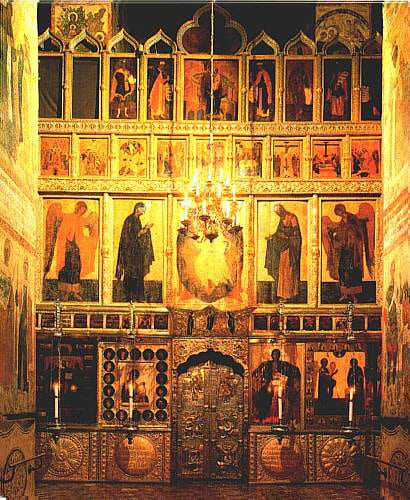 Iconostasio de la catedral de la Anunciación de Moscú, Federación de Rusia